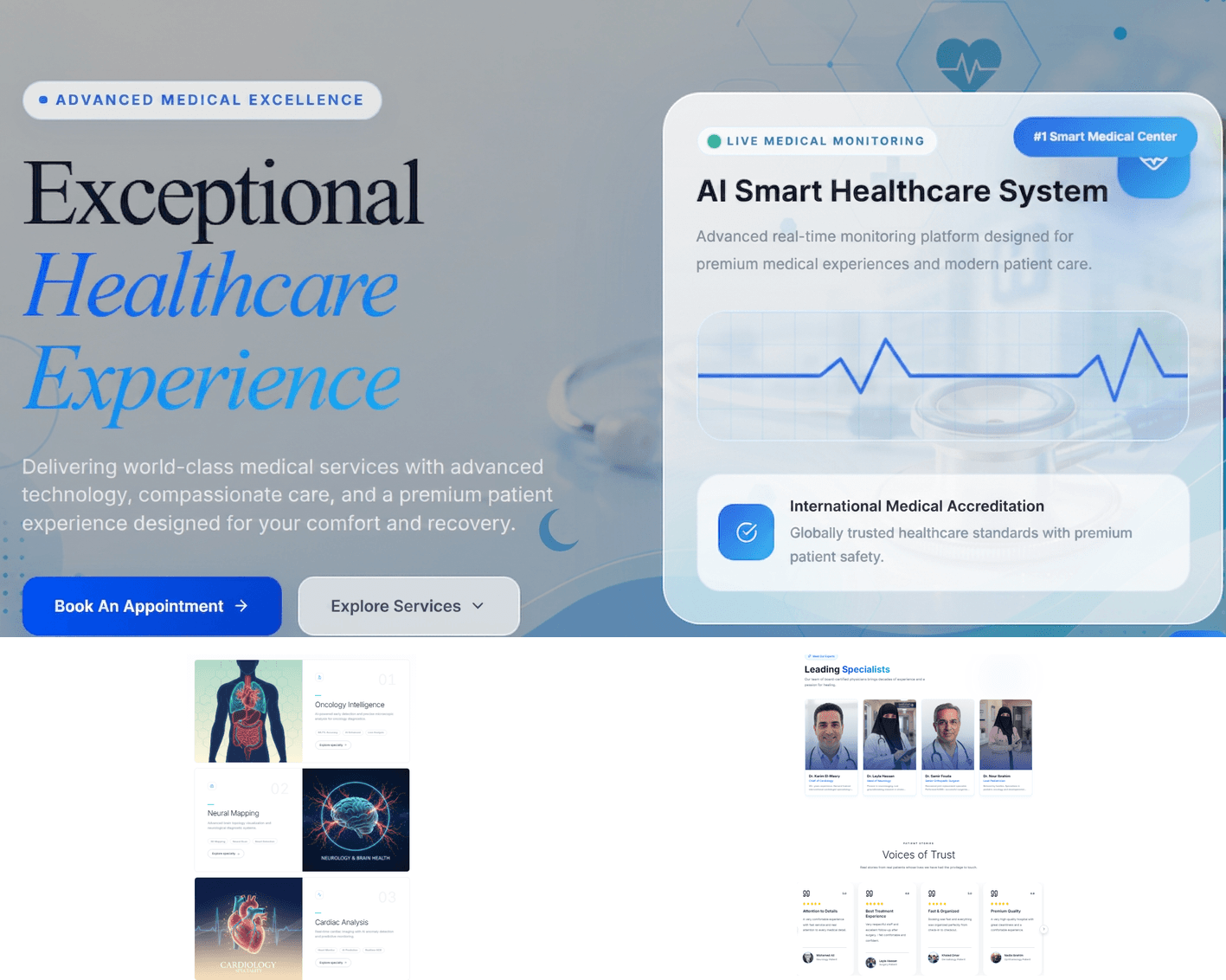 Al-Amad hospital homepage